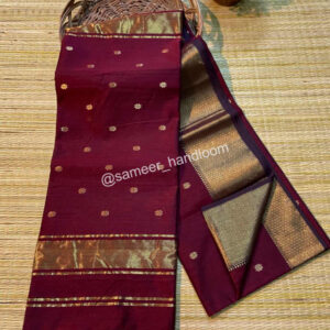 Maheshwari Scott Border Buti  Sarees