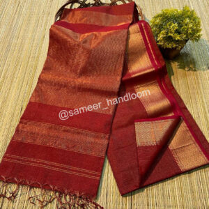 Maheshwari Tissue Zari Chex Sarees