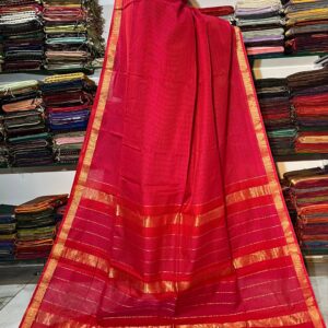Maheshwari Small Border Chex Sarees